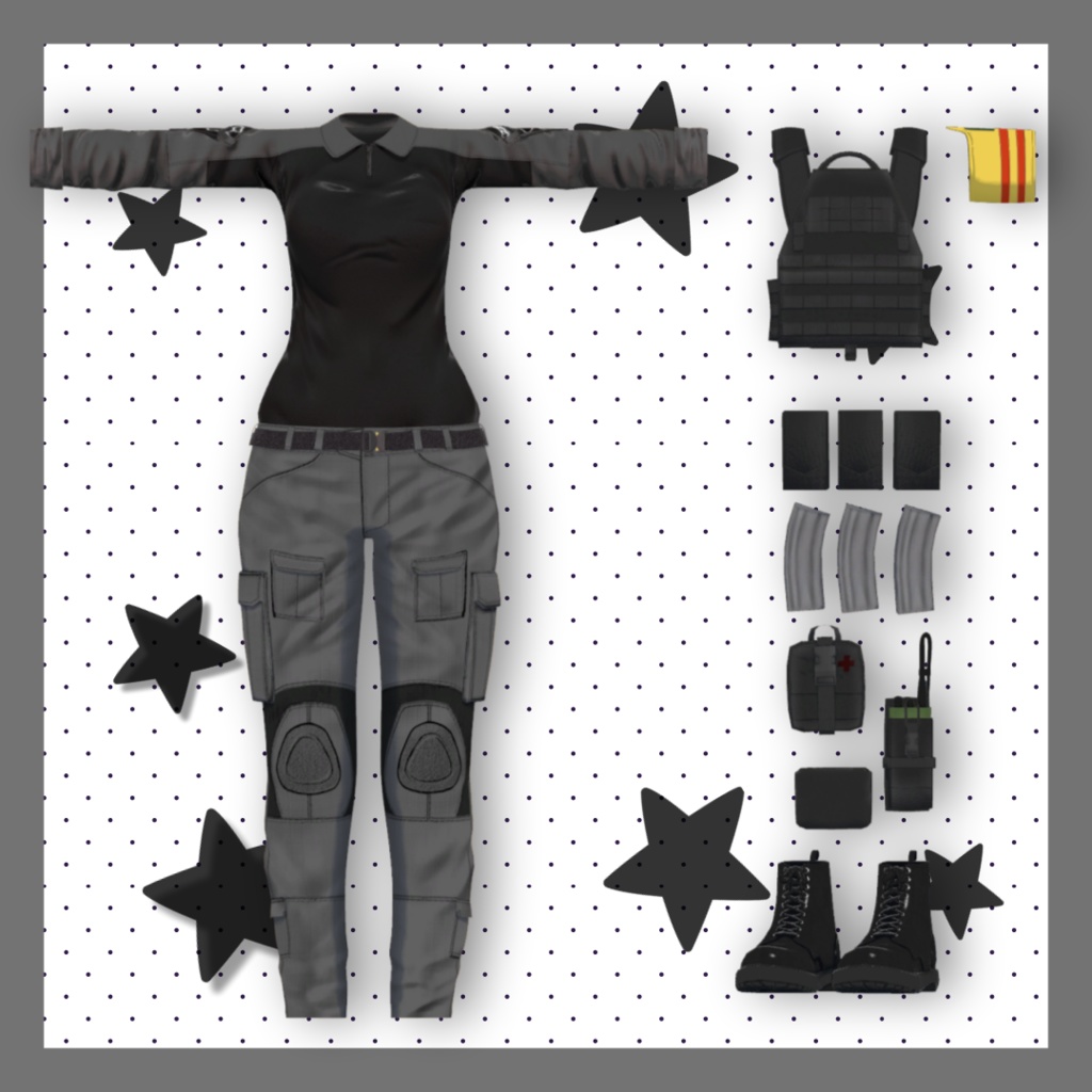 「デルタフレア」コンバットシャツフルセット DeltaFlair FullSet