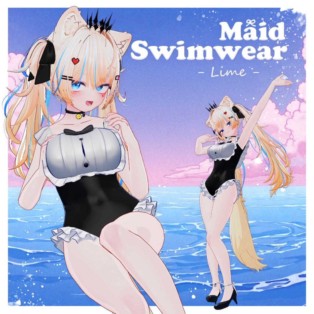 【6アバター対応】 Maid-Swimwear - [メイド - スイミングウェア] 缩略图 9