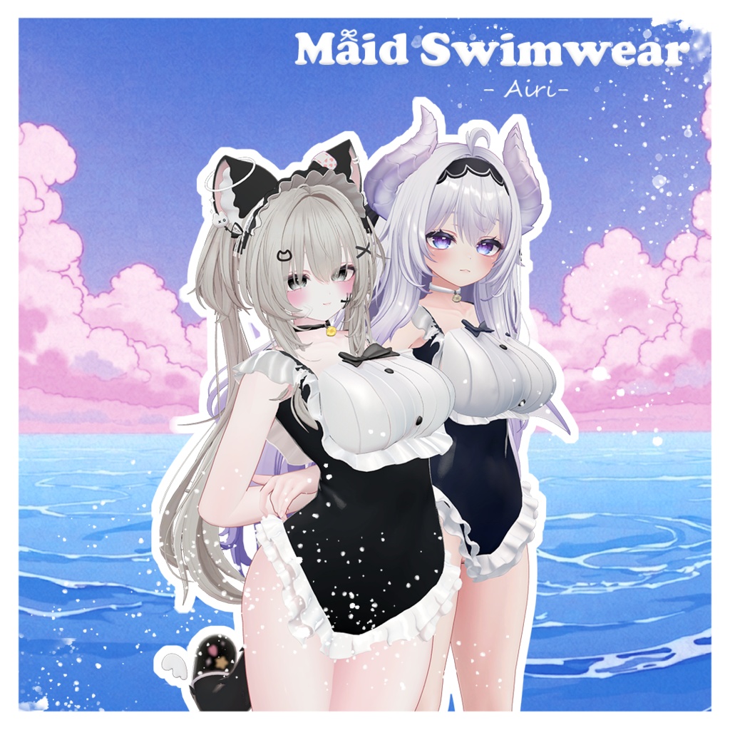 【6アバター対応】 Maid-Swimwear - [メイド - スイミングウェア]