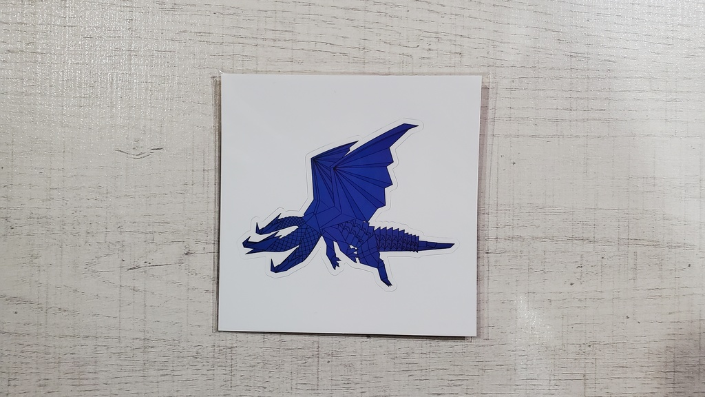 ステッカー 「猫と竜の折り紙展示会」