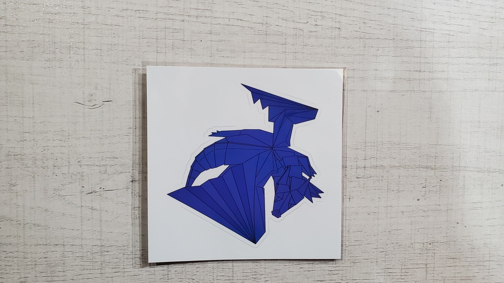 ステッカー 「猫と竜の折り紙展示会」