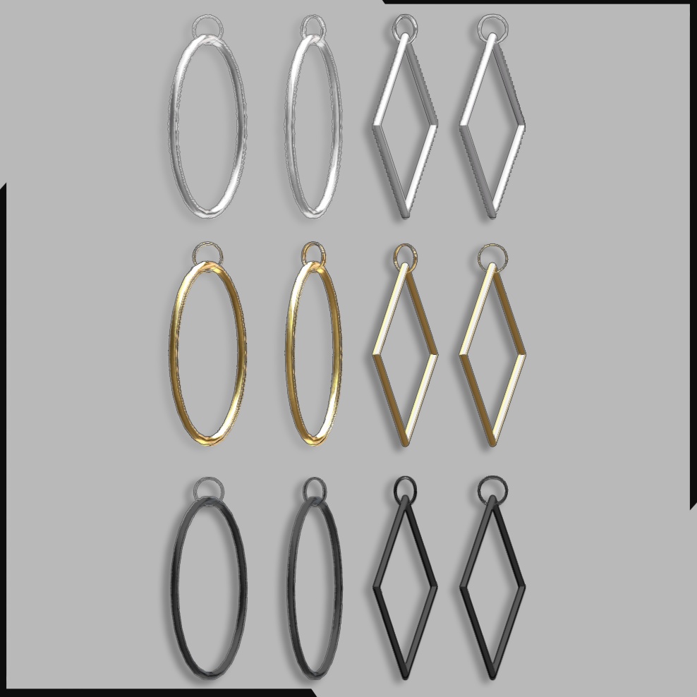 Luxury Earrings for [8アバター] 「桔梗 Kikyo, マヌカ Manuka, セレスティア Selestia, 萌 Moe, ライム Lime, 森羅 Shinra, ヴェール Velle, ウルフェリア Wolferia」