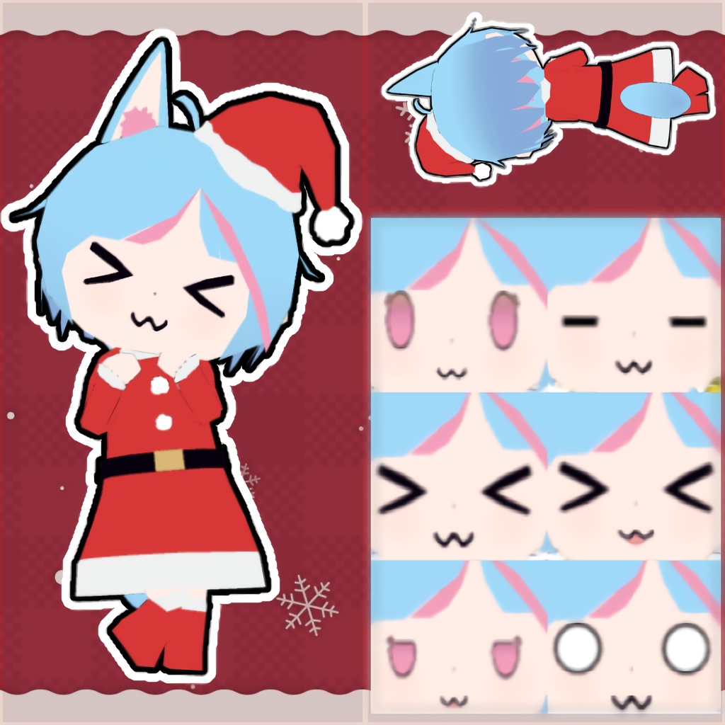 ※販売終了しました!※ 【cluster用アバター】ぬいサンタ【VRM】