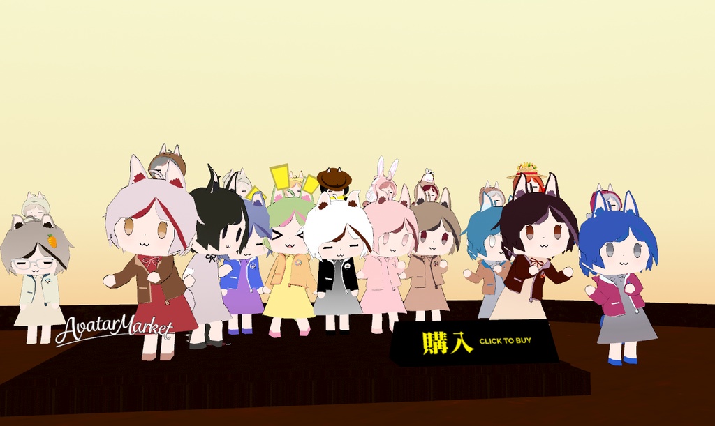 【cluster用アバター】ぬい(うさ)【VRM】