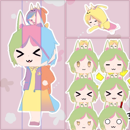 【cluster用アバター】ぬい(うさ)【VRM】