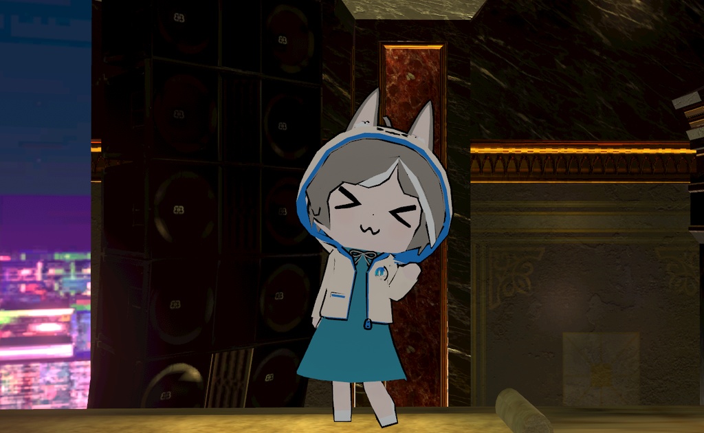 【cluster用アバター】ぬい(うさ)【VRM】