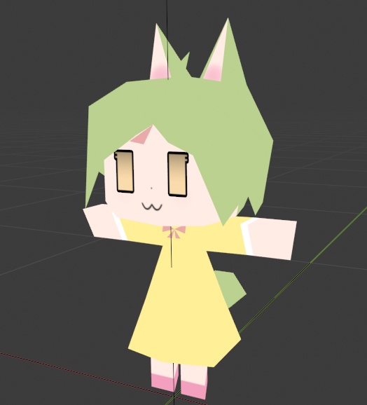 【無料】【cluster用アバター】256ぬい【VRM】