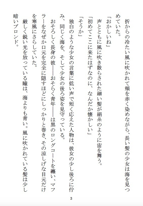 黎明 (遙か3二次創作小説。先生&神子)