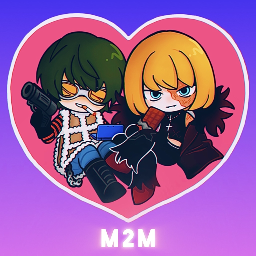 M2M♡型アクリルキーホルダー