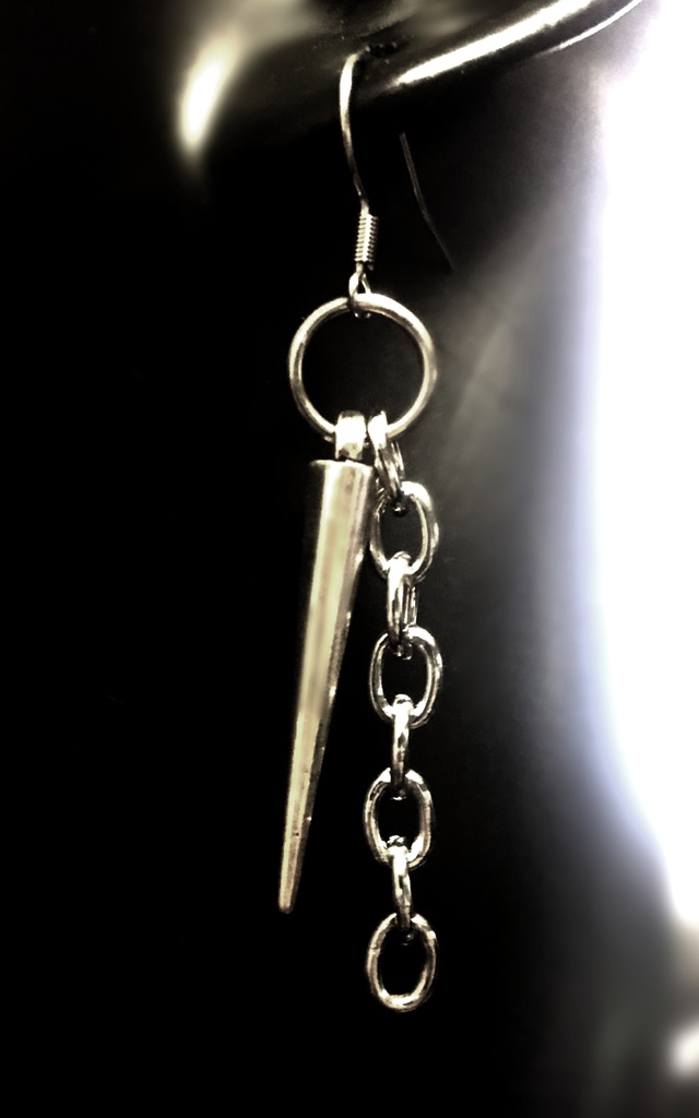片耳用ピアス.イヤリング/ツララ.鎖