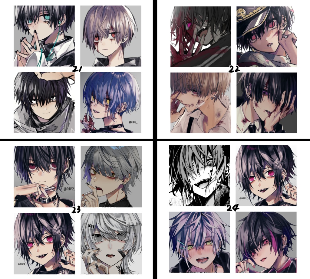 【全SNS使用可】SNSアイコン / 4枚SET