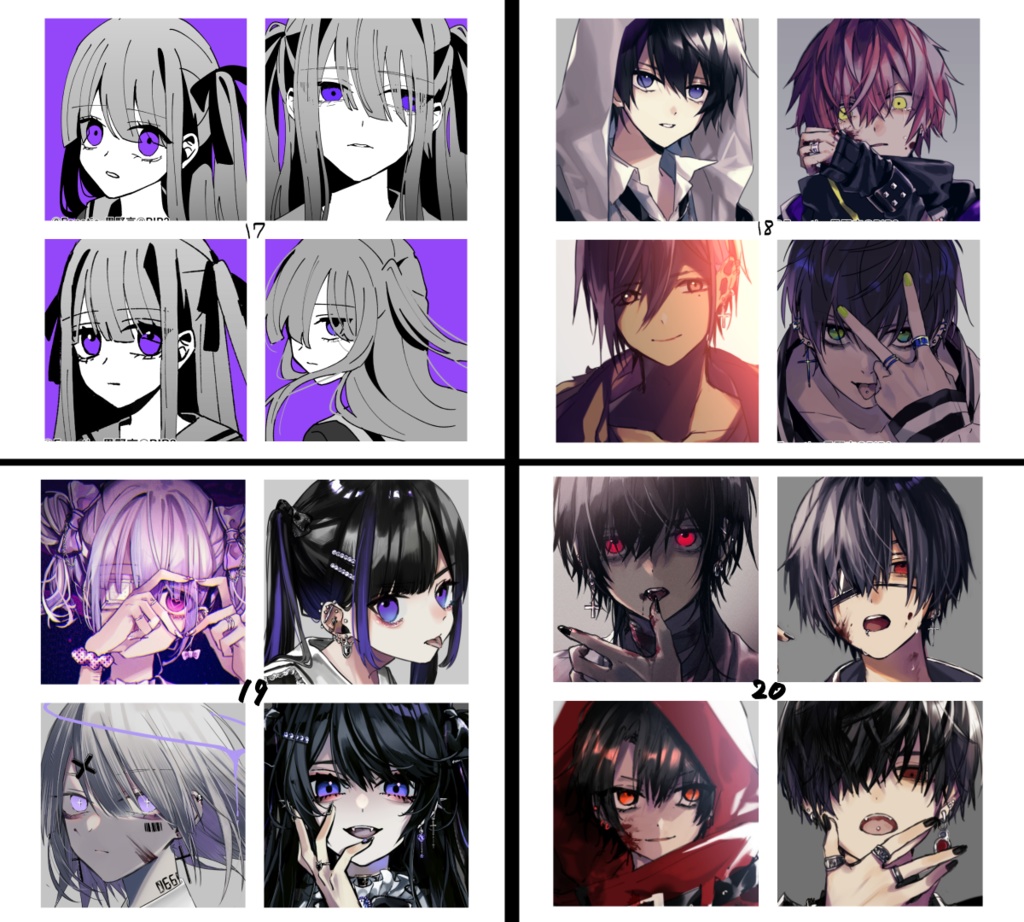 【全SNS使用可】SNSアイコン / 4枚SET