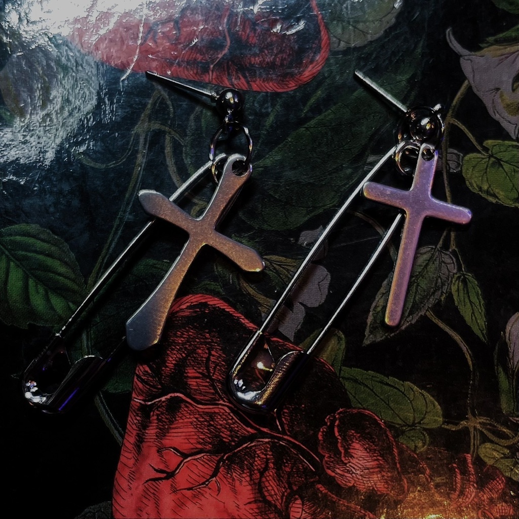 #43 片耳ピアス/十字架(3種)