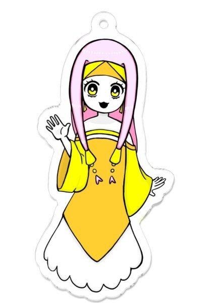 十大主星の日常　鳳閣星　宿命アクキー『笑顔で楽しい月にしよう！』　100×100(mm)