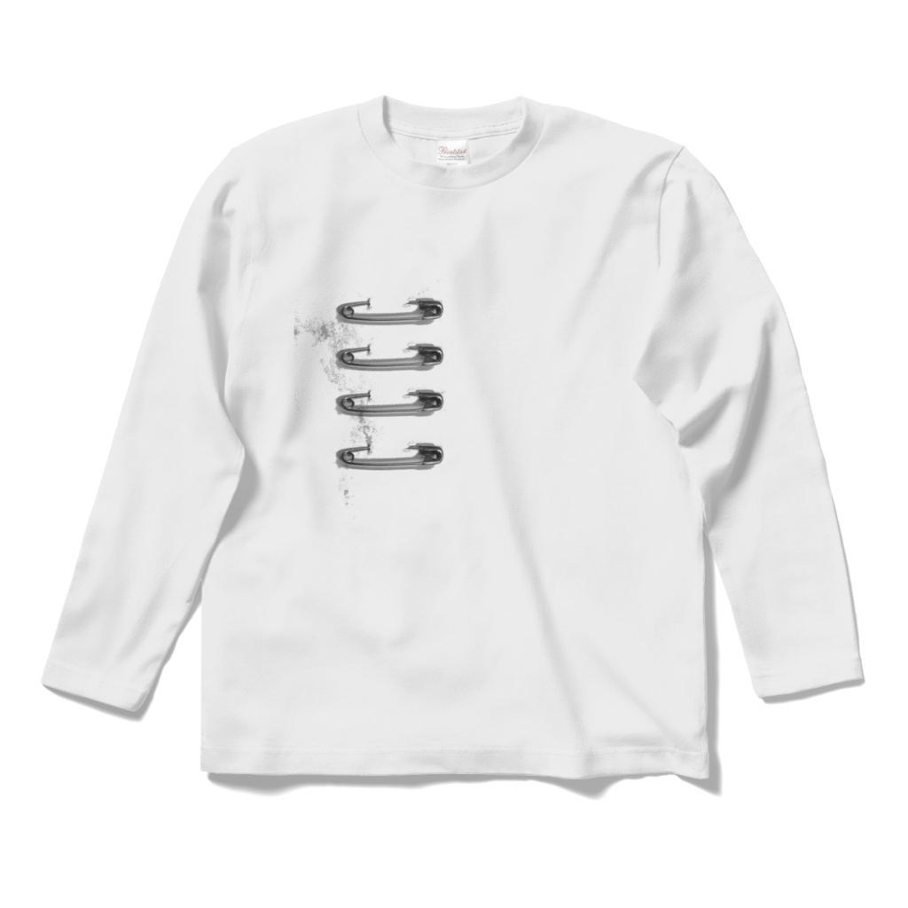 Shady Cat アンゼンピンプリントロングスリーブTシャツ ホワイト