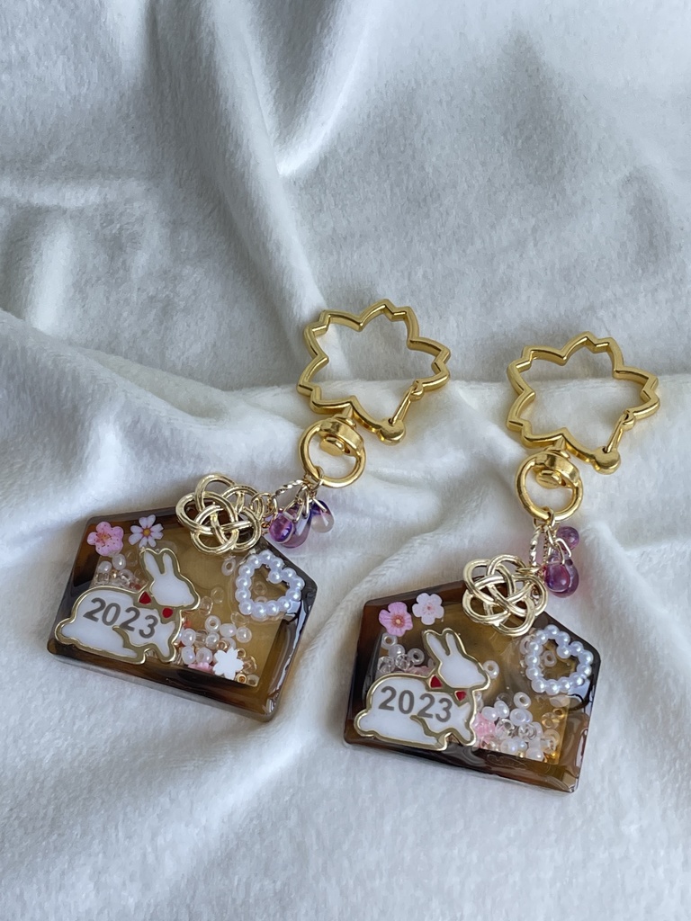 うさぎ絵馬 シャカシャカ✧*。チャーム ①