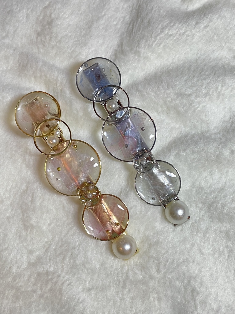 シャボン玉風❍。ヘアクリップ ④