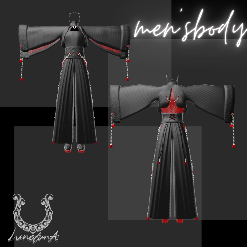 【VRC対応】No1 -LuNar HAKAMA-