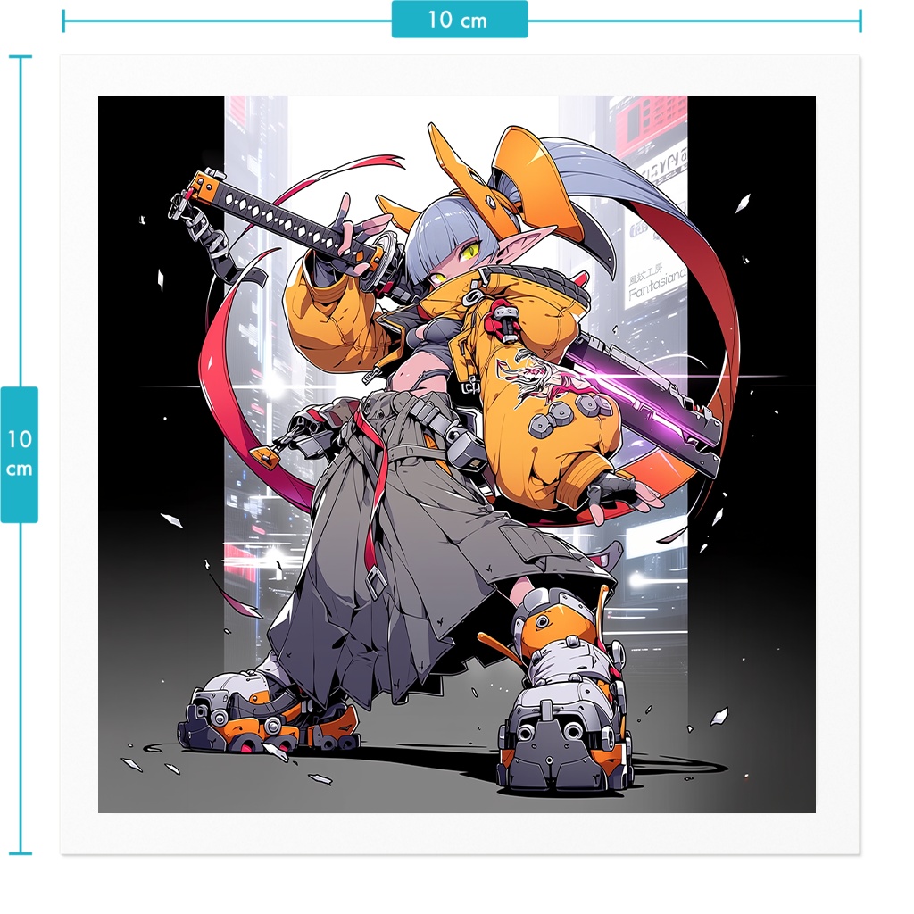 Shadowrun ストリートサムライちゃんステッカー