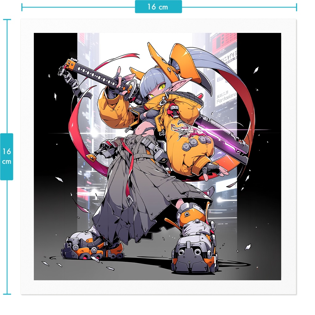 Shadowrun ストリートサムライちゃんステッカー