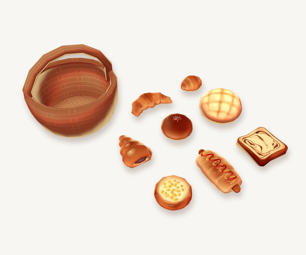 オリジナル3Dモデル「BreadPack」