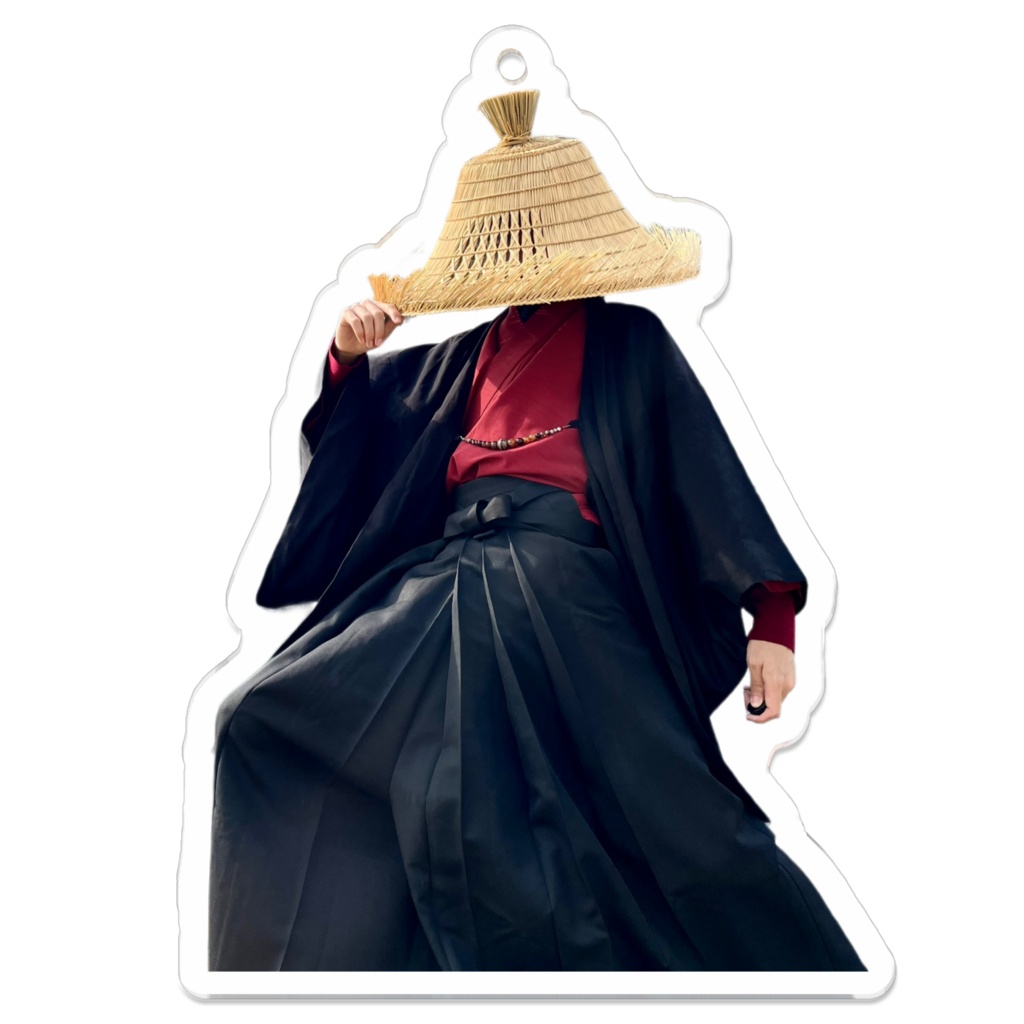 ツバ持ち浪人笠アクリルキーホルダー