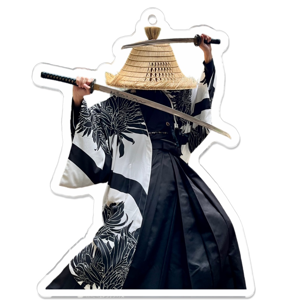 二刀流浪人笠アクリルキーホルダー