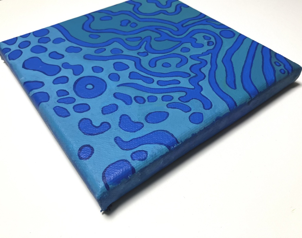 「メガネモチノウオ」 アクリル 原画 キャンバス