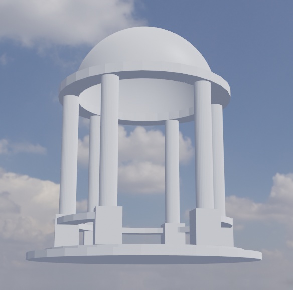 【3DCG】ローポリガゼボ