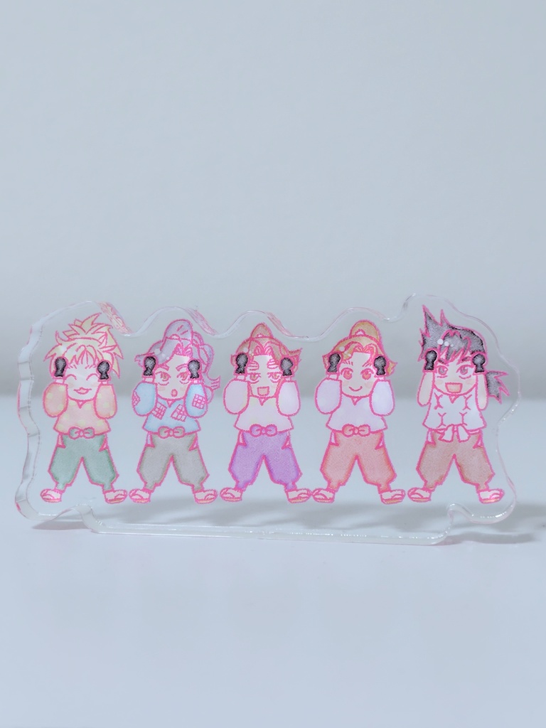 手甲つけた〜　四年生アクリルブロック