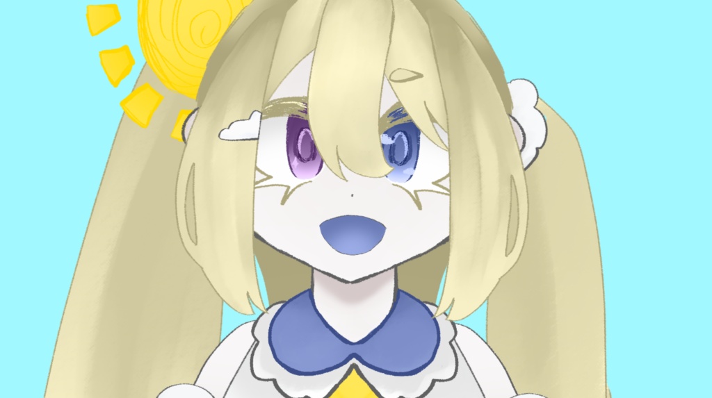 (rigged) Weather girl vtuber model