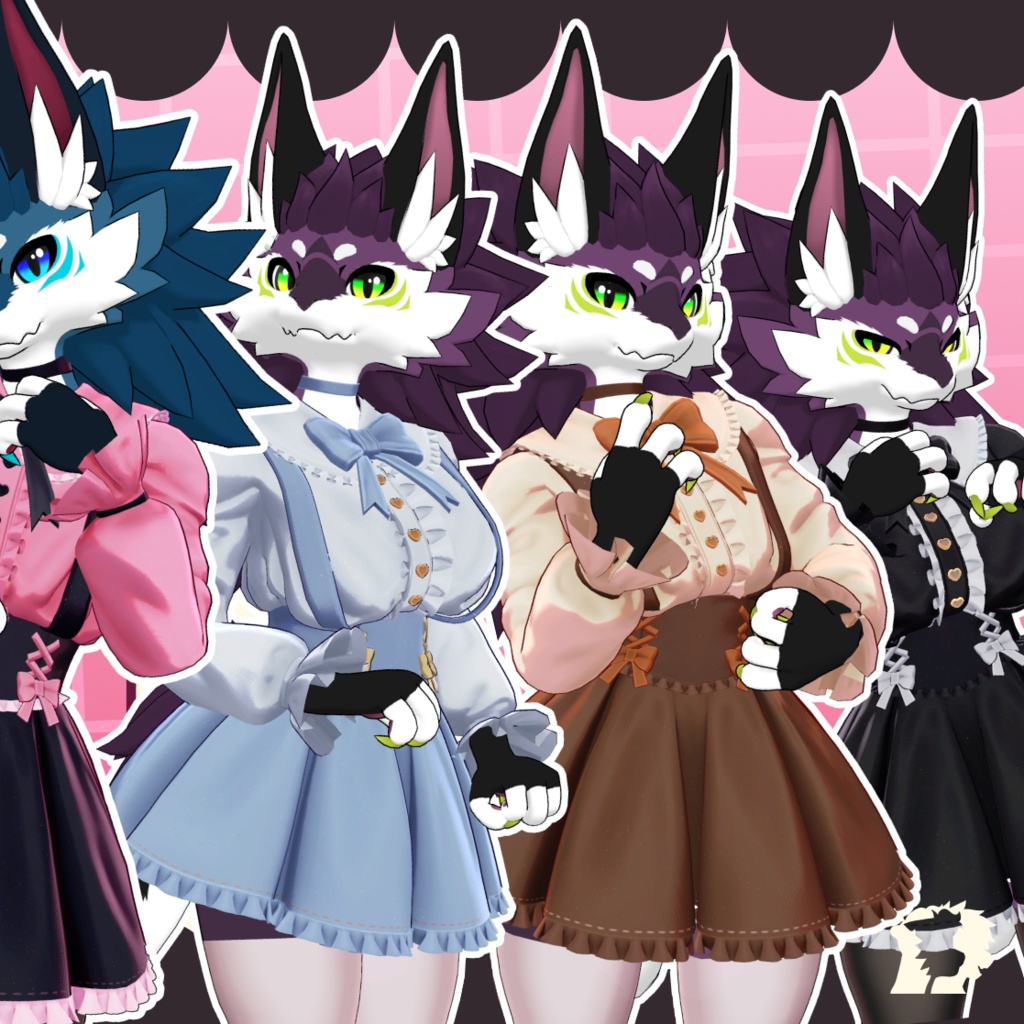 【VRC想定衣装】JIRAI - Jirai Kei Dress for NovaBeast + Mayu