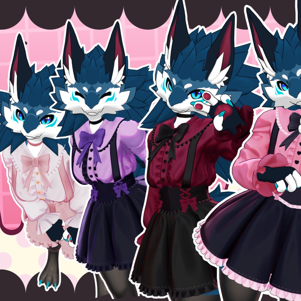 【VRC想定衣装】JIRAI - Jirai Kei Dress for NovaBeast + Mayu