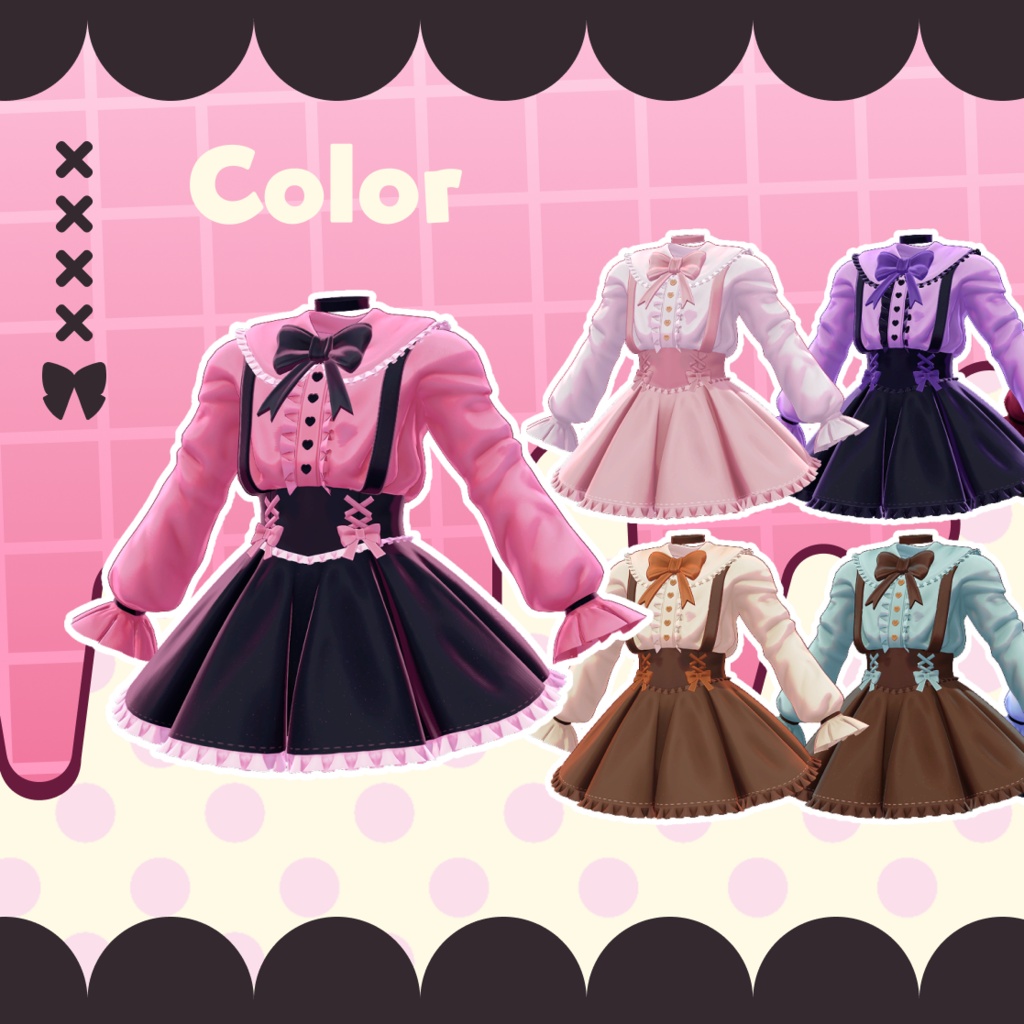 【VRC想定衣装】JIRAI - Jirai Kei Dress for NovaBeast + Mayu