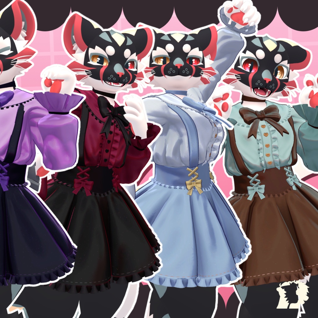 【VRC想定衣装】JIRAI - Jirai Kei Dress for NovaBeast + Mayu