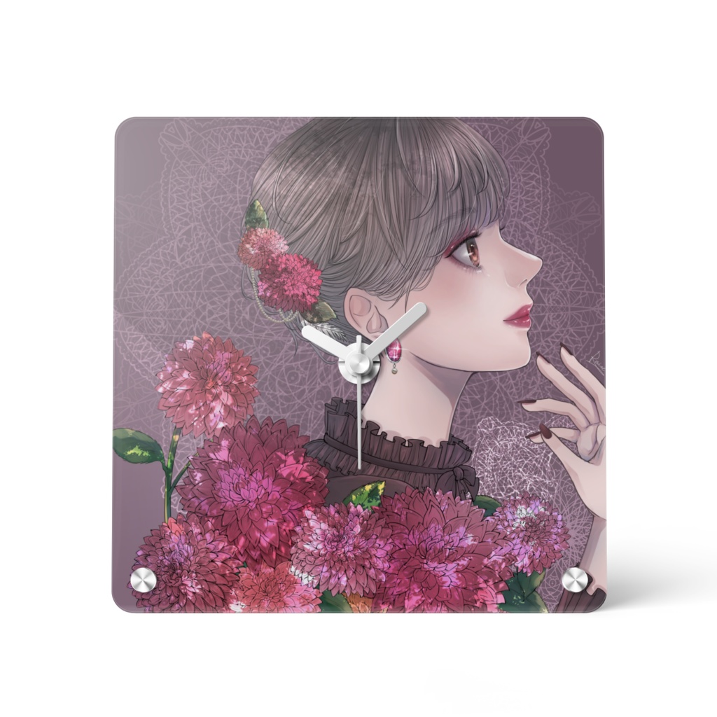 Dahlia clock