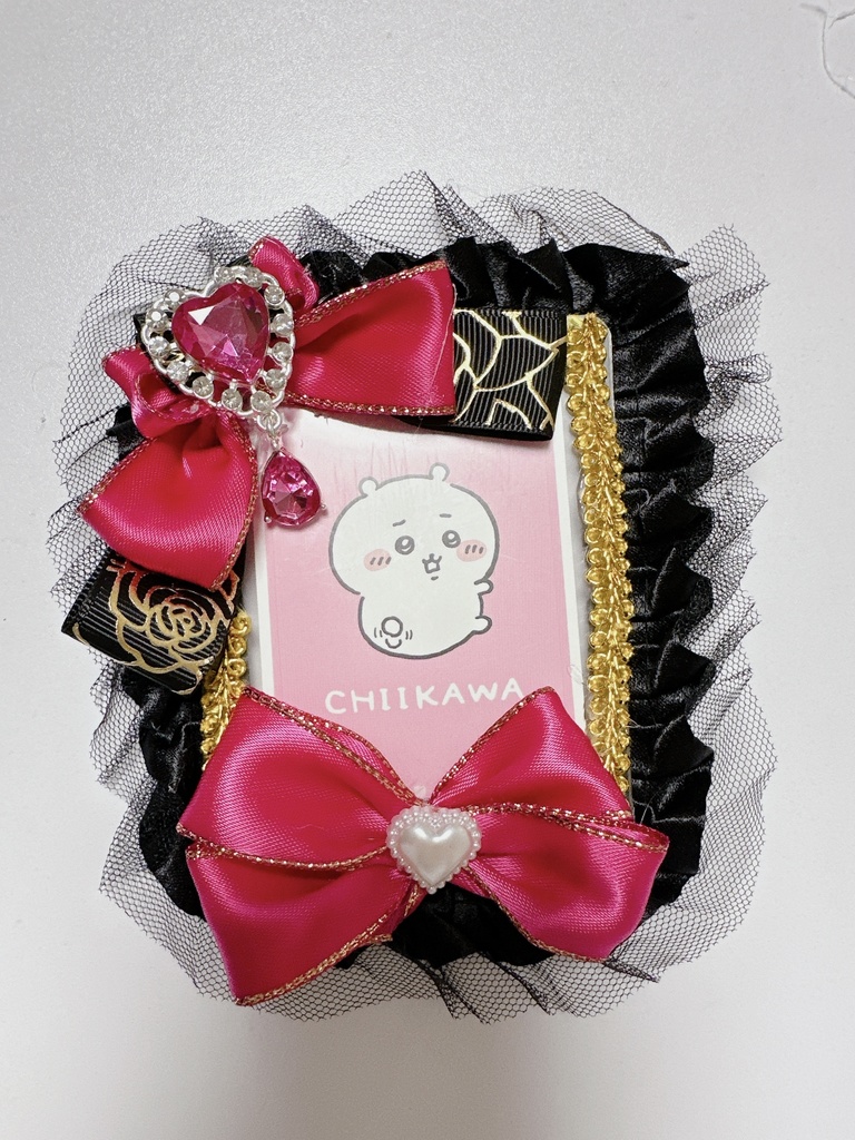 ‪‪❤︎‬黒×ピンク 痛硬質ケース‪‪❤︎‬