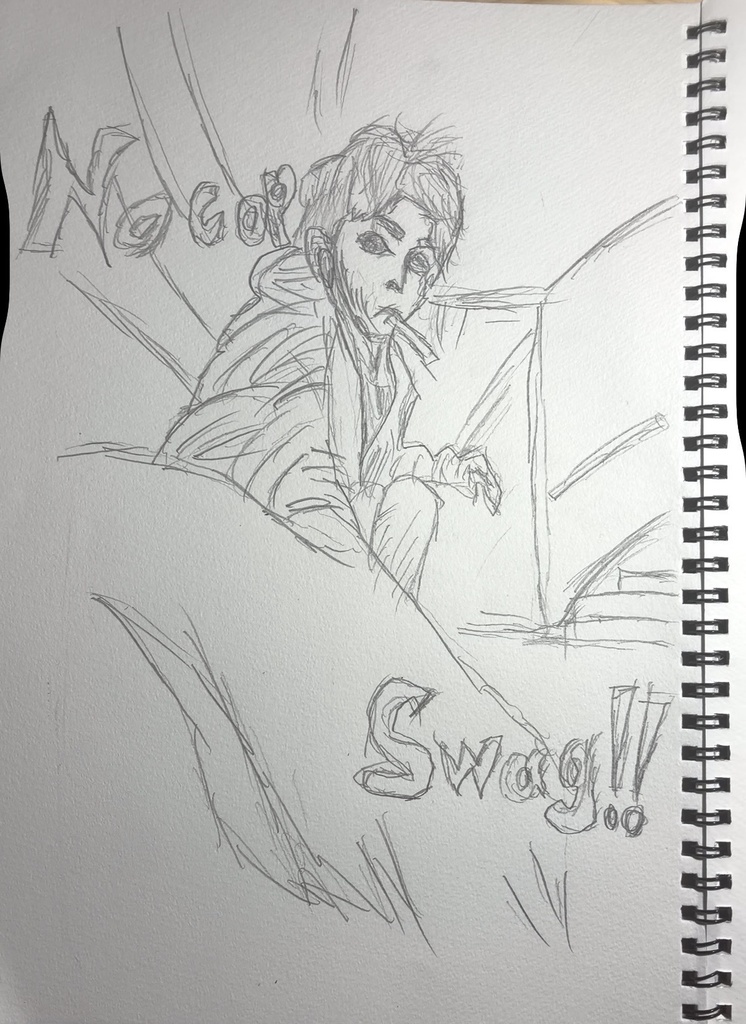 模写生活1日目No cap Swag‼︎