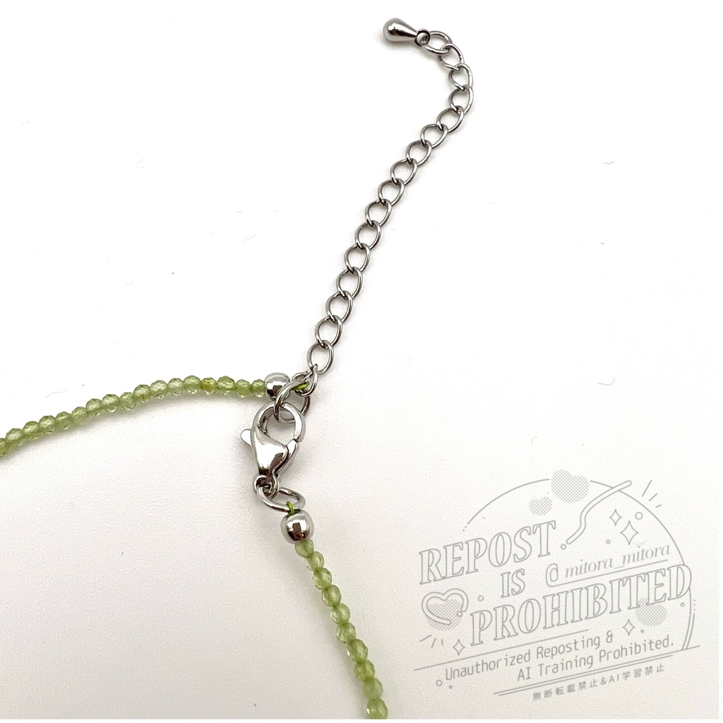 LEO(Taehun)誕生石ペリドットネックレス