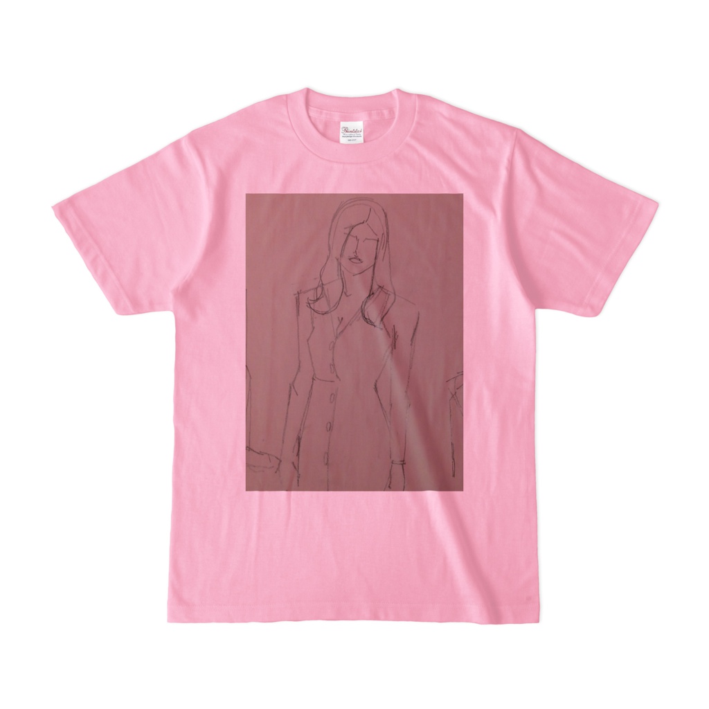 大人のクロッキーTシャツ ピーチカラー