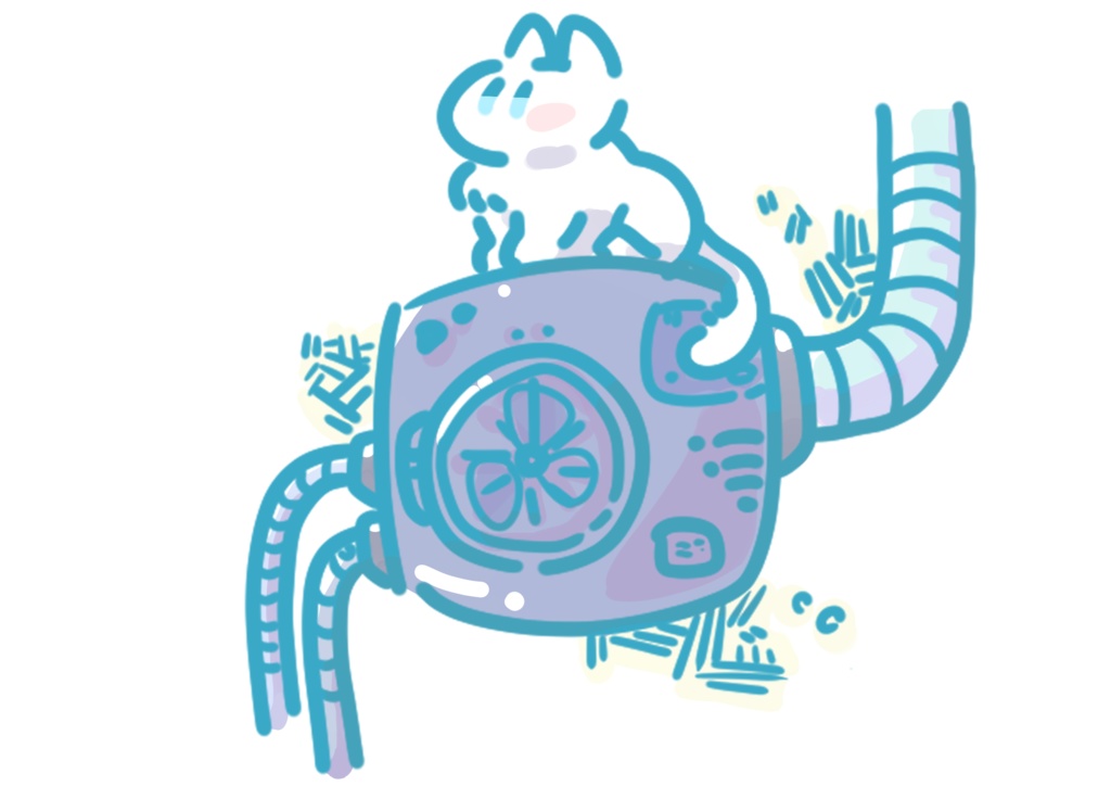 白ねこと室外機スウェット