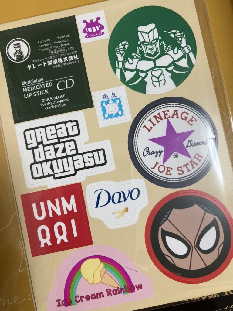 ロゴパロディステッカー(億泰、仗助)