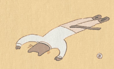 ミニタオル「バッテリー切れねこ」