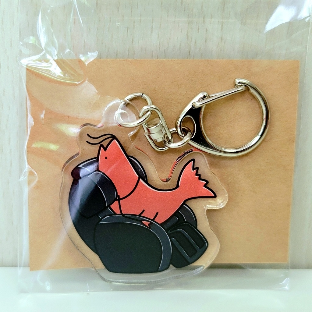 マッサージチェアエビ　アクリルキーホルダー