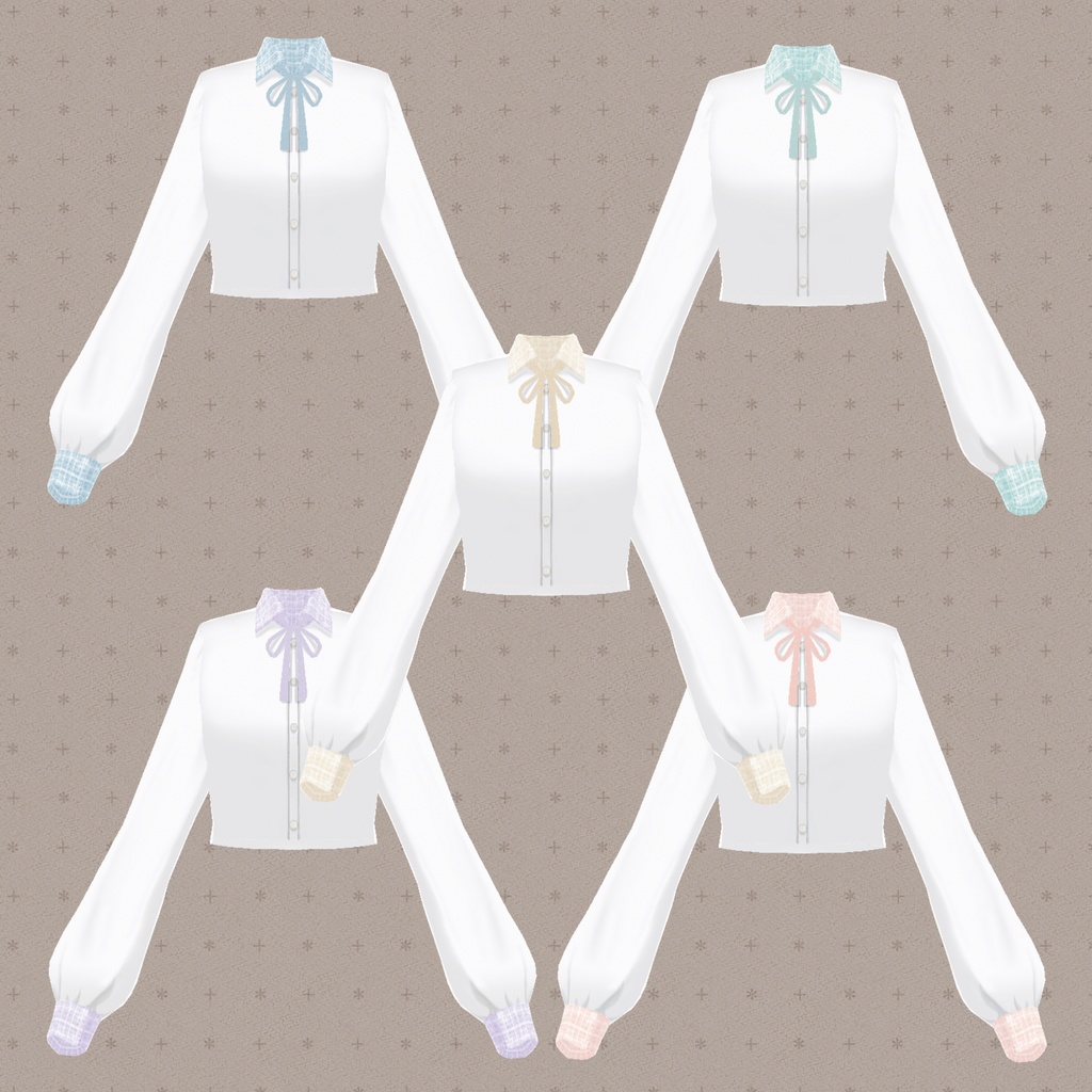 【#Vroid】ツイードセットアップ ニット スカート