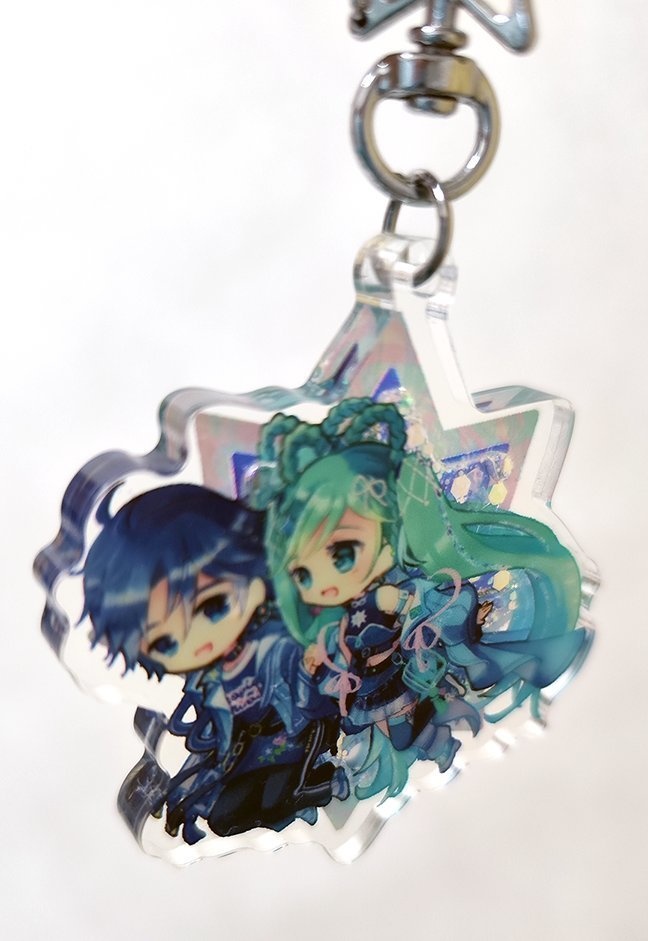 グリッターオイルアクリルキーホルダー