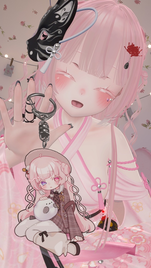 みなみさんちーむ3Dアクリルキーホルダー
