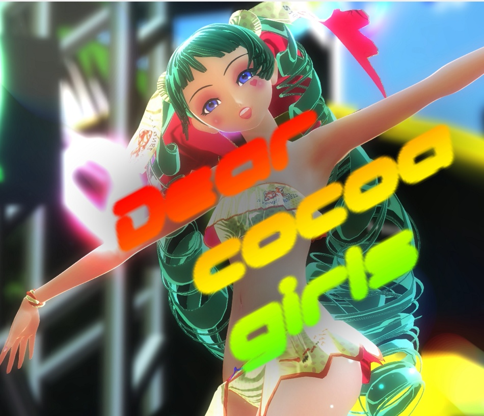 DeracocoaGirlsモーション・カメラ・ネオン看板
