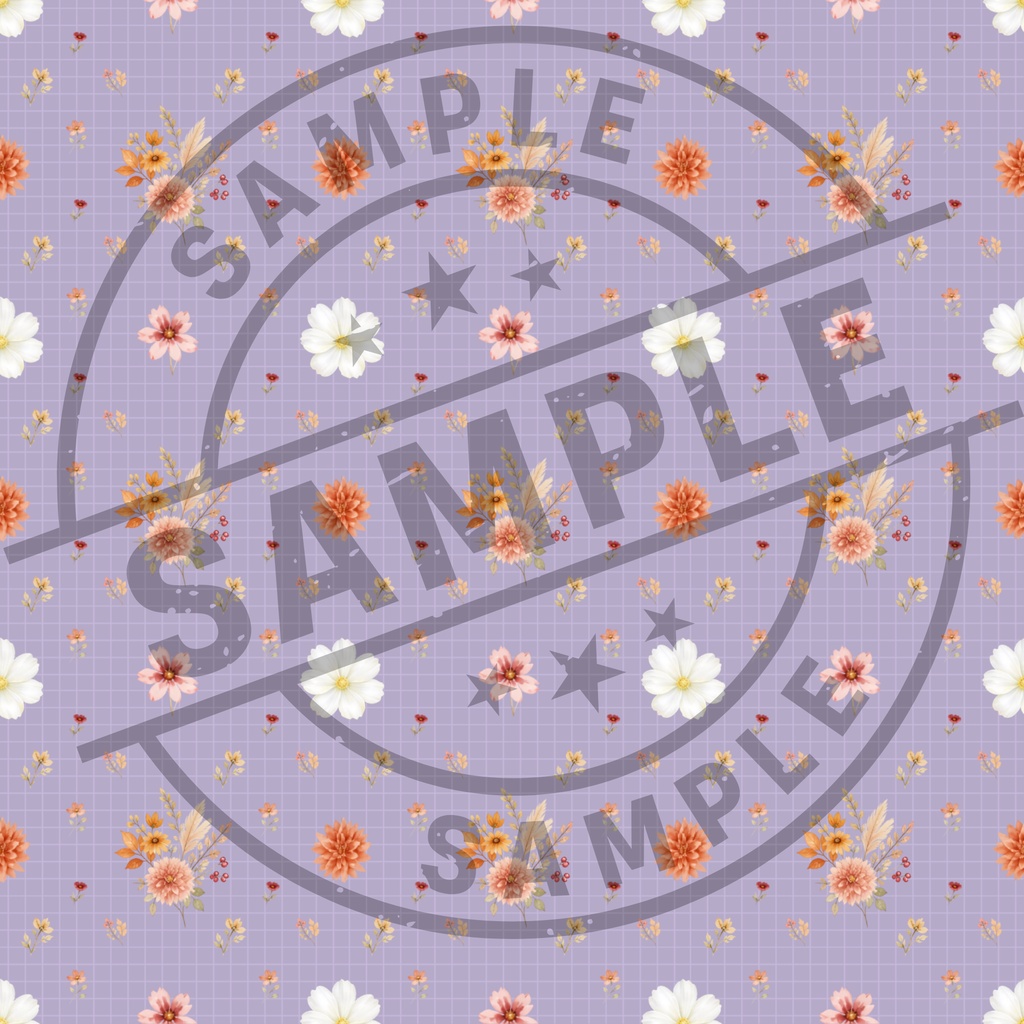 秋のお花 シームレスパターン 6色セット