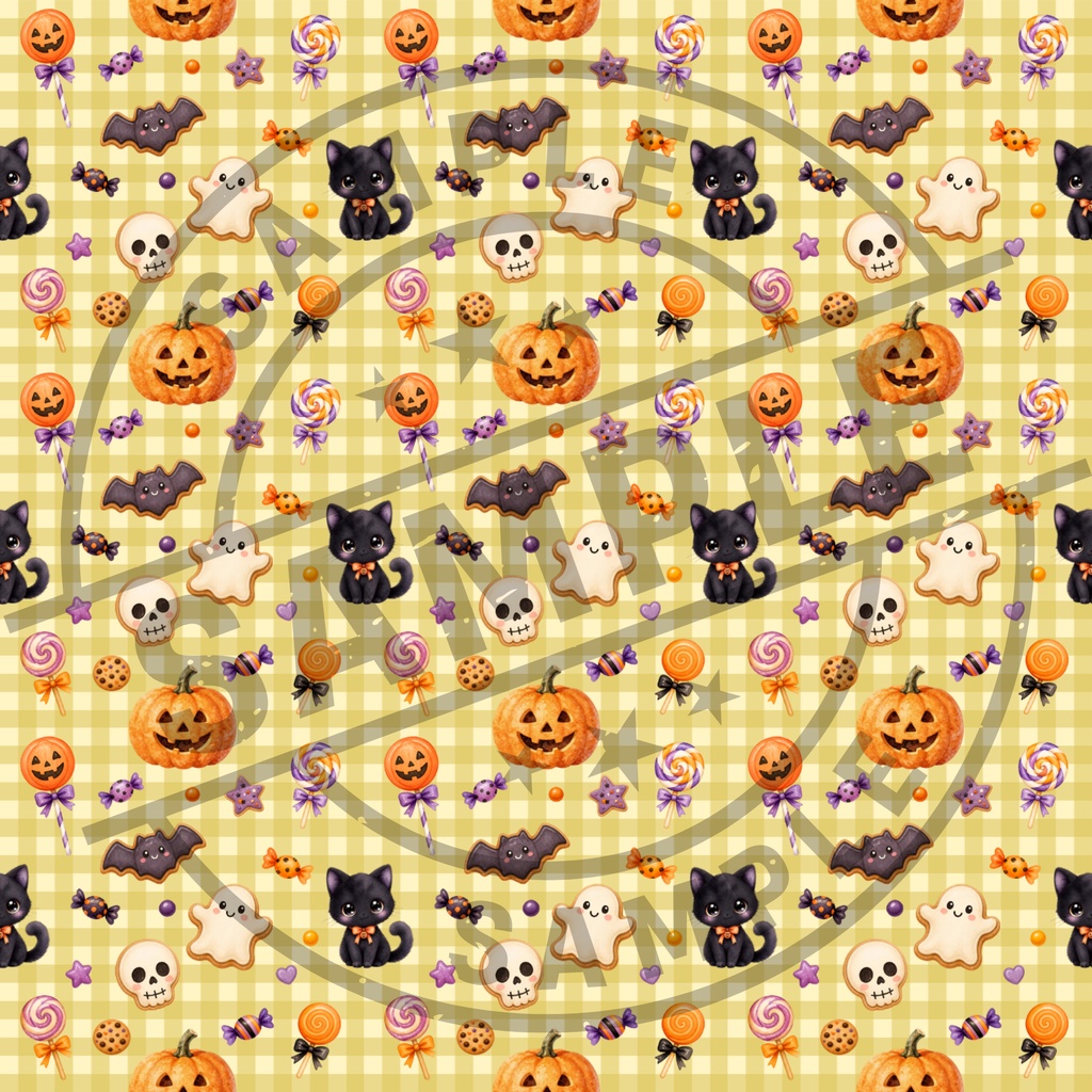 お菓子なハロウィン シームレスパターン 6色セット